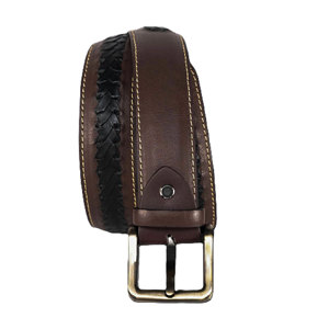 Mini <b>Braid</b> Burgundy Mens Leather Belt Hand Made For Jeans Casual Classic Style Durable Genuine Cowhide Pin Buckle <b>Accessory</b> Gift - Product Image 5