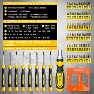 Set di cacciavite di precisione magnetico da 131 pezzi in plastica con gancio a cricchetto a chiave esagonale strumenti per uomo Idea regalo - Product Image 3