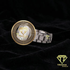 Luxury Iced Out Fashion Watch With Crystal Detailed Silver Bracelet Gold Tone Bezel Elegant Dial Premium Wristwatch - Product Image 4