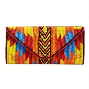 Bolso de Mano Artesanal de Lujo con Cuentas de Cristal Indias, Asa Tipo Baguette Colorida, Duradero, Accesorio de Moda Diaria, Bolso Tote - Product Image 2
