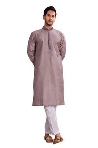 Elegante Kurta de Algodón de Nuevo Diseño, Corte Regular, Largo hasta el Tobillo, Estilo Tradicional Informal de India y Pakistán para Hombre - Product Image 1