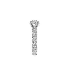 Anillo de Diamante Cultivado en Laboratorio con Corte Redondo, Talla 6.25 de EE. UU., en Plata 925, Oro 9K, 14K, 18K, para Joyería Femenina y Anillos de Compromiso - Product Image 5