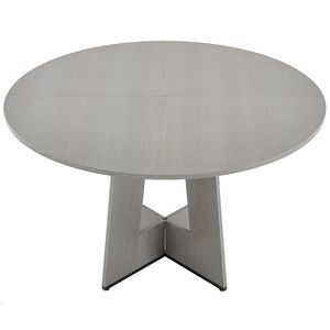 47-Inch Round <b>Dining</b> <b>Table</b> for 4-6 People <b>Farmhouse</b> Style with Thick Wood <b>Rustic</b> Leisure Furniture 47 Inch Wood <b>Table</b> - Product Image 1