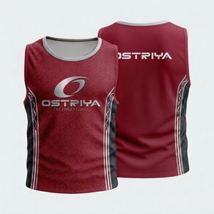 Best Selling Top Quality Men's Soccer <b>Training</b> <b>Bibs</b> Heat-Transfer Printed Mesh Front Logo Sleeveless Vest For Adults - Product Image 5