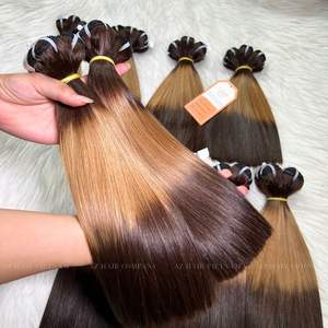 Super doble dibujado cabello humano vietnamita mejor calidad Color hueso recto donante crudo precio al por mayor - Product Image 6