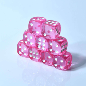 ชิปหมากแบ็คแกมมอนเรซิ่นเคลือบมุกสีเงา ขนาด 16 มม. 6 ด้าน มุมโค้งมน - Product Image 3
