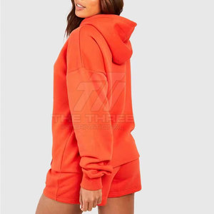 Conjunto de Sudadera con Capucha y Pantalones Cortos para Mujer, Ropa Deportiva Moderna, Sudadera de Manga Larga y Pantalones Cortos - Product Image 5