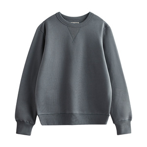 Oversized Crew Neck Sweatshirt Solid Color Knitted <b>Pullover</b> Unisex Casual Autumn Wear Regular Length - Product Image 1