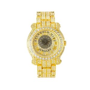 Splendide montre de luxe en diamant, boîtier en argent et moissanite, 28 mm, mouvement à quartz analogique ETA, résistante à l'eau jusqu'à 10 m - Product Image 3