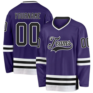 Nouveau style OEM personnalisé, maillot de hockey sur glace en polyester à sublimation imprimée, pour joueurs professionnels, séchage rapide, antibactérien, unisexe - Product Image 1