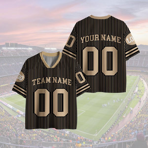 เสื้อฟุตบอลผู้ชายผ้าโพลีเอสเตอร์/คอตตอนผสมแบบสปอร์ตเป็นมิตรกับสิ่งแวดล้อม คุณภาพสูง พร้อมลายปักกราฟิก ไซส์ใหญ่พิเศษ - Product Image 1
