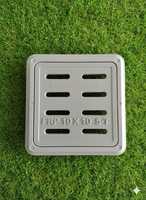 Grille de drainage carrée Wave FRP 10 x 10 5-T avec design à fentes, qualité ingénierie, pour usage routier
