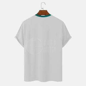 Camiseta de Verano Cómoda, Lisa, de Algodón, para Sublimación, Estilo Ringer, Informal, para Hombre - Product Image 1