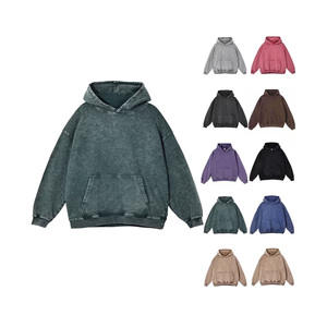 Acid Wash Hoodie <b>Oversized</b> <b>Vintage</b> Hoodies Heavyweight Distress Washed <b>Sweatshirt</b> for Couple Unisex Fall Outfits 2026 - Product Image 1