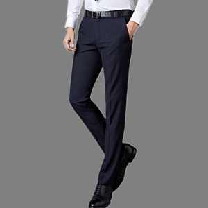 Nouveau pantalon habillé slim à rayures pour homme – Formel, décontracté, de bureau – Coupe ajustée, design élégant en tissu – OEM ODM - Product Image 2