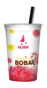 ชาน้ำผึ้งลูกพีชและลิ้นจี่ดำ popping Boba ถ้วยชาฟองส่วนผสม - Product Image 5