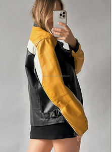 Chaquetas de cuero con estilo para mujer más vendidas, LONA DE PUNTO transpirable, impermeable, a prueba de viento, Reversible, colores personalizados - Product Image 3