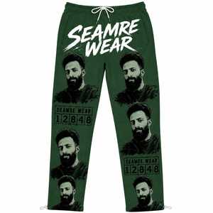 Men's Red Printed Streetwear Cotton Fleece Quick Dry Heavyweight <b>Drawstring</b> Jogger Sweatpants Asali <b>Trousers</b> - Product Image 5