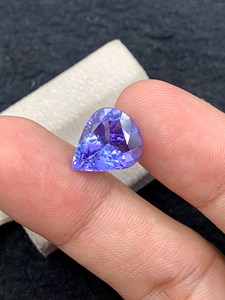 Piedra suelta de tanzanita natural violeta azulada en forma de gota para la fabricación de joyería personalizada, anillo, colgante, collar, cristal. - Product Image 5