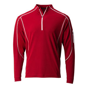 Nouveauté T-shirt de sport pour homme à manches longues avec fermeture éclair 3/4, vêtements de sport, entraînement, fitness, séchage rapide, respirant - Product Image 1