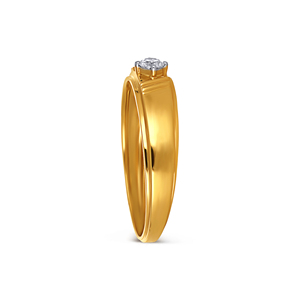 Anillo Solitario de Diamantes Redondos en Oro Amarillo de Alta Calidad para Hombre, Elegante Anillo de Boda, Joyería de Lujo para Aniversario, Venta al Por Mayor - Product Image 5