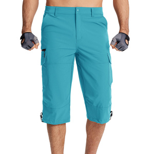 Pantalon Capri Homme OEM Respirant Couleur Unie Multi-Poches Cargo Tactique Décontracté Été Coton Élastique - Product Image 1