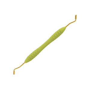 Condensador de amalgama dental recubierto de titanio con mango de silicona verde claro, herramienta restauradora, fabricante Pakistán - Product Image 3