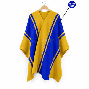 Cosh International Sorority Sisterhood Blue Yellow Spring Autumn Winter New Stylish <b>Women</b> Elegant Cardigan Poncho Cape Shawl - Product Image 5