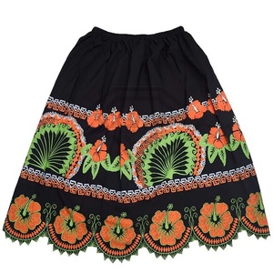 Faldas Casuales de Algodón Ajustables de Alta Calidad para Mujer, Marca Altr Brothers OEM, Hasta la Rodilla, Estilo Vestido de Baile, con Apliques de Estampado Hawaiano - Product Image 2