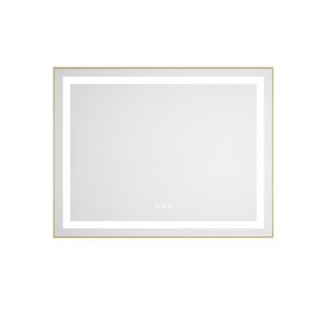 Specchio LED da Bagno 36 X 28 Pollici con Illuminazione Frontale e Posteriore, Montaggio a Parete, Cornice in Alluminio, Antiappannamento, Memoria, Disponibile in 3 Misure - Product Image 3