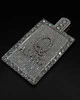 Pendentif personnalisé en acier inoxydable plaqué or avec moissanite taille princesse, collier hip-hop rectangulaire glacé, bijoux unisexe