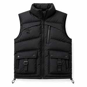 <b>Men's</b> Outdoor <b>Warm</b> Puffer Vest Stand Collar Insulated Quilted Sleeveless <b>Jacket</b> for Winter Travel - Product Image 3