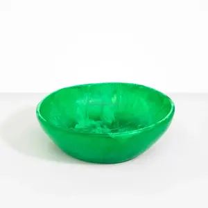 Bol de service mixte au design moderne et tendance Bols de cuisine en résine de table de haute qualité de couleur verte pour les fêtes de mariage et la décoration intérieure - Product Image 1