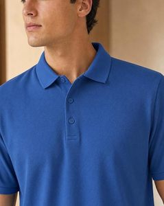 Men's Golf for <b>Shirt</b> Solid Color <b>Button</b> Front Logo <b>Half</b> Sleeve Breathable Knitted Cotton Casual - Product Image 1