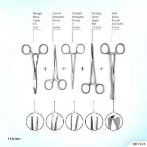 Kit de dissection chirurgical professionnel Caronia - 160 pièces en acier inoxydable, instruments certifiés CE pour usage médical - Product Image 4