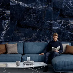 Revestimiento de pared de porcelana esmaltada tallada, formato grande 600x1200, textura de lujo, alto brillo, para decoración de bienes inmuebles comerciales - Product Image 3