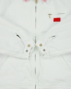 เสื้อแจ็คเก็ตผ้าแคนวาสหนาน้ำหนักมากสำหรับงานช่าง  แบบ OEM สกรีนโลโก้ได้  บุผ้าฝ้ายดีทรอยต์ เหมาะสำหรับช่างไม้ คนขับรถบรรทุก และคนงานทั่วไป - Product Image 5