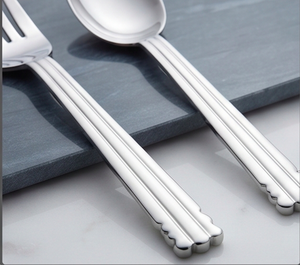 Ensemble de couverts modernes en acier inoxydable avec finition miroir haute brillance, compatible lave-vaisselle, article haut de gamme pour mariage et dîners élégants - Product Image 2
