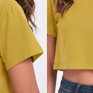 T-shirt court pour femme en coton doux, décontracté, à manches courtes, col rond, tendance, confortable, streetwear, été, pas cher - Product Image 6