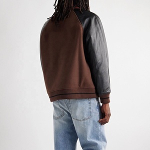 Nueva chaqueta Varsity personalizada para hombre PU de alta calidad con mangas de cuero de chenilla bordadas estilo Letterman de béisbol de invierno - Product Image 3