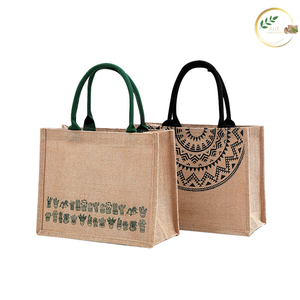 Sac en jute personnalisé avec logo imprimé, finition laminée, durable et résistant à l'eau - Product Image 2