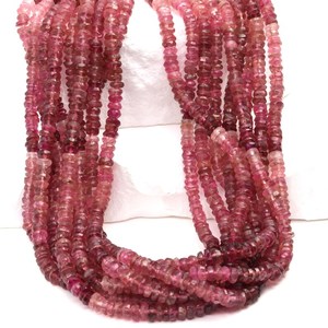 Cuentas facetadas de turmalina rosa ombre de 3.5mm para fabricación de joyas, hilo de cuentas para pulseras y collares DIY, gema - Product Image 6