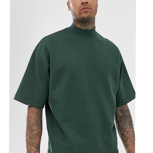 Camiseta de Lujo para Hombre, Talla Grande, Cuello Alto, Manga Corta, Algodón Verde, Personalizada, Elegante - Product Image 5