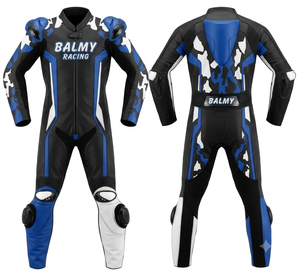 ชุดแข่งรถมอเตอร์ไซค์ Yamaha MotoCP สำหรับผู้ชาย 1 ชิ้น ทำจากหนังวัว/หนังจิงโจ้ ชุดจั๊มสูท/ชุดป้องกัน กันน้ำ แห้งเร็ว - Product Image 1