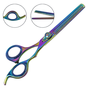 Professional Hair Thinning Scissor 6.5 Inch Multicolor Stainless Steel Barber Thinning <b>Shears</b> Salon Hair Texturizing <b>Tool</b> - Product Image 1