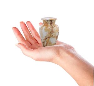 Modern Inspired Aluminum <b>Keepsake</b> Cremation Urn <b>Memorial</b> Tribute Holder Designed With Durable Elegant Lid Appearance - Product Image 3
