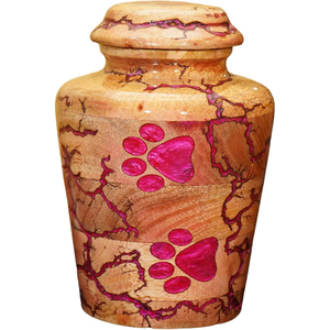 Handcrafted Lichtenberg Figure Wood Pet Urn for <b>Dog</b> & Cat <b>Ashes</b> Blue Resin Fractal Burning Design Memorial Keepsake <b>Box</b> - Product Image 3