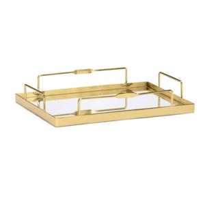 High Quality Metal And <b>Mirror</b> Tray For Serving Food And Drinks With Elegant Look Suitable For Hotel And Home Use - Product Image 1