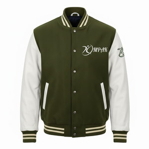 Vêtements d'extérieur de style américain professionnel en cuir avec manches imprimées par sublimation, style élite américain - Product Image 1