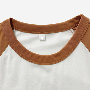 T-shirt décontracté à manches raglan 100 % coton pour homme, col rond, manches courtes, motif uni - Product Image 6